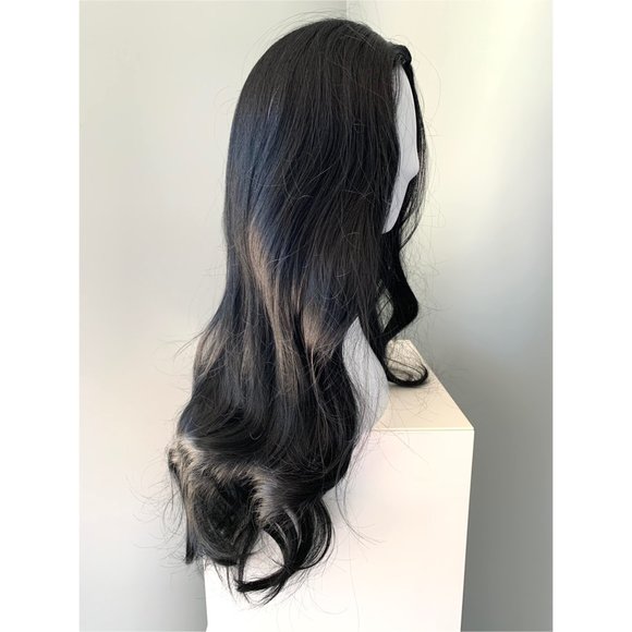 NEW Long Black Synthetic Wig - Picture 3 of 3